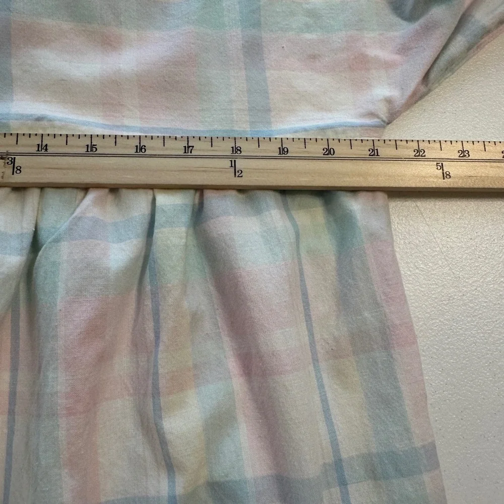 Miss Elaine At Home Pastel Plaid Cotton House Dress Lounger READ
